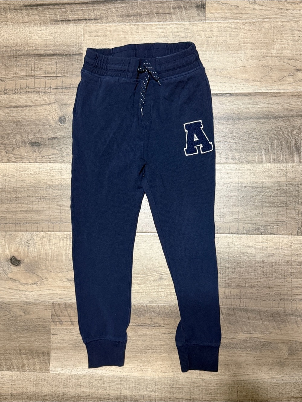 H&M Dark Blue Kids Jogger Pants with A Patch Boys Size 8-9